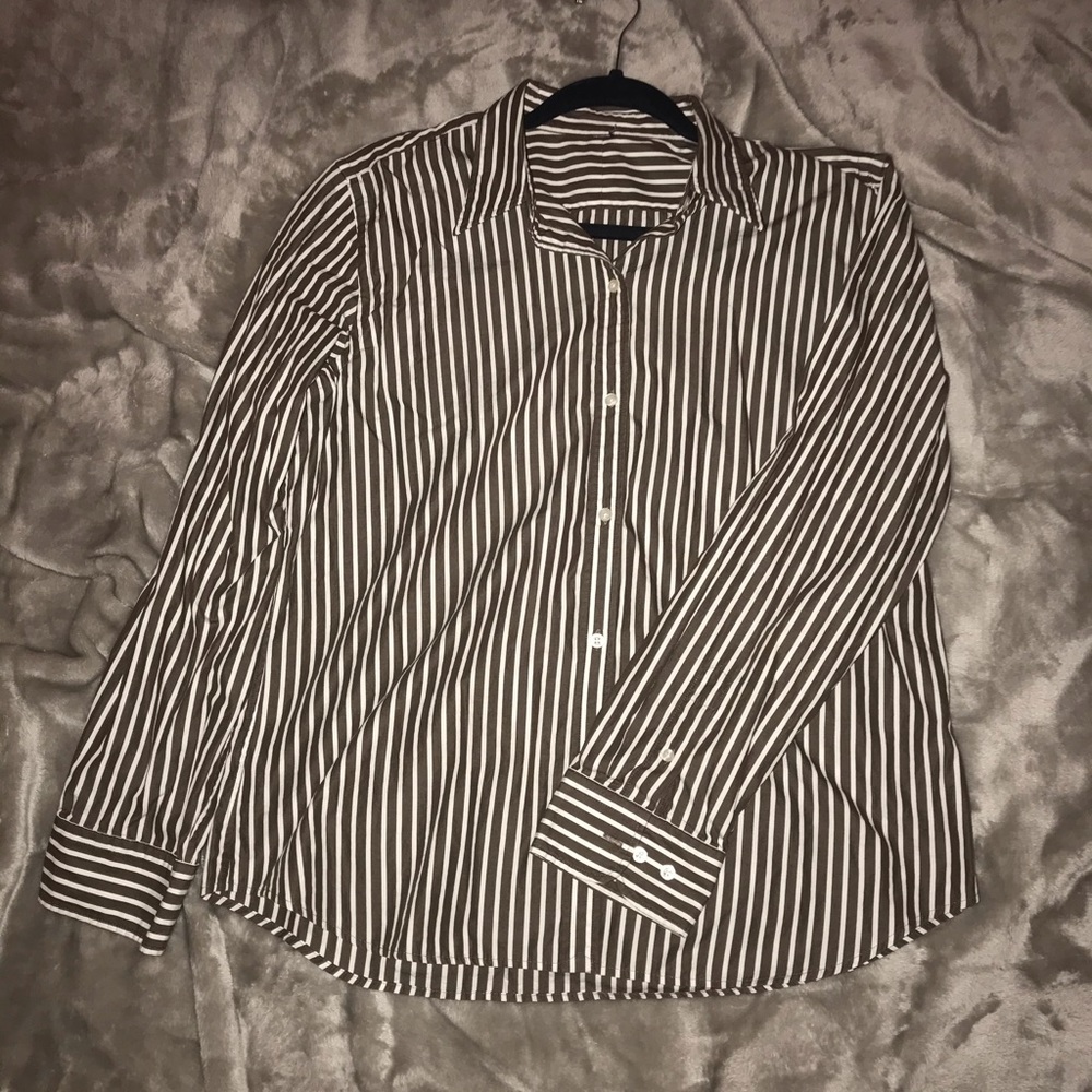Striped button down
